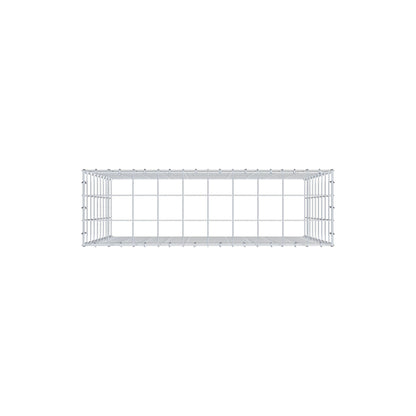 Mounted gabion type 3 100 cm x 90 cm x 30 cm (L x H x D), mesh size 10 cm x 10 cm, C-ring