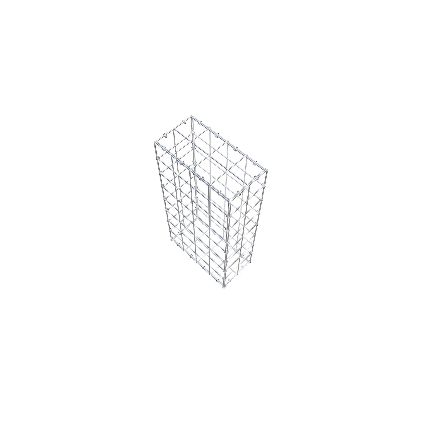 Gabião 80 cm x 40 cm x 20 cm (C x A x P), malhagem 10 cm x 10 cm, anel C