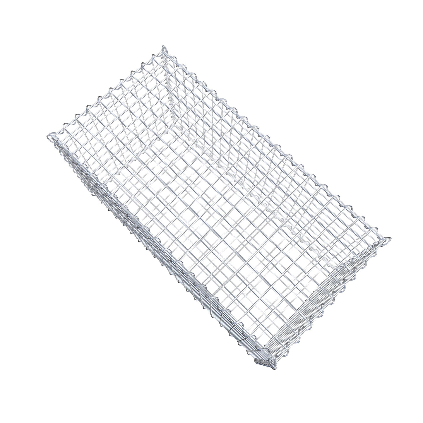 Conjunto de 2 gabiões 100 cm x 50 cm x 50 cm (C x A x P), malhagem 5 x 5 cm, espiral