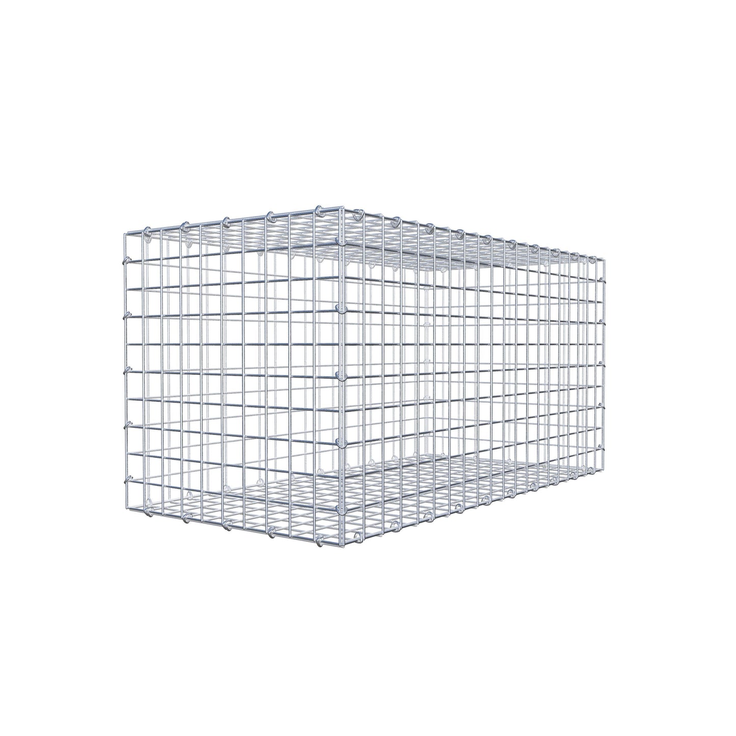 Gavión 100 cm x 50 cm x 50 cm (L x A x P), luz de malla 5 cm x 5 cm, anillo en C