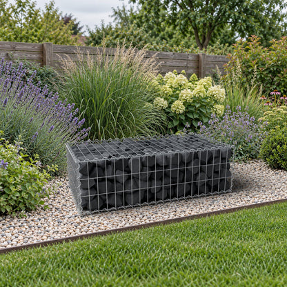 Gabion 100 cm x 30 cm x 50 cm (L x H x D), mesh size 5 cm x 10 cm, spiral