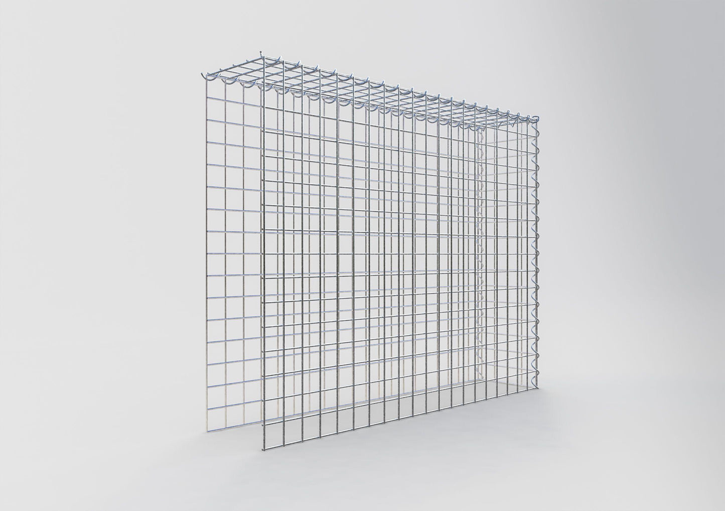 Anbaugabione Typ 4 100 cm x 80 cm x 20 cm (L x H x T), Maschenweite 5 cm x 5 cm, Spirale