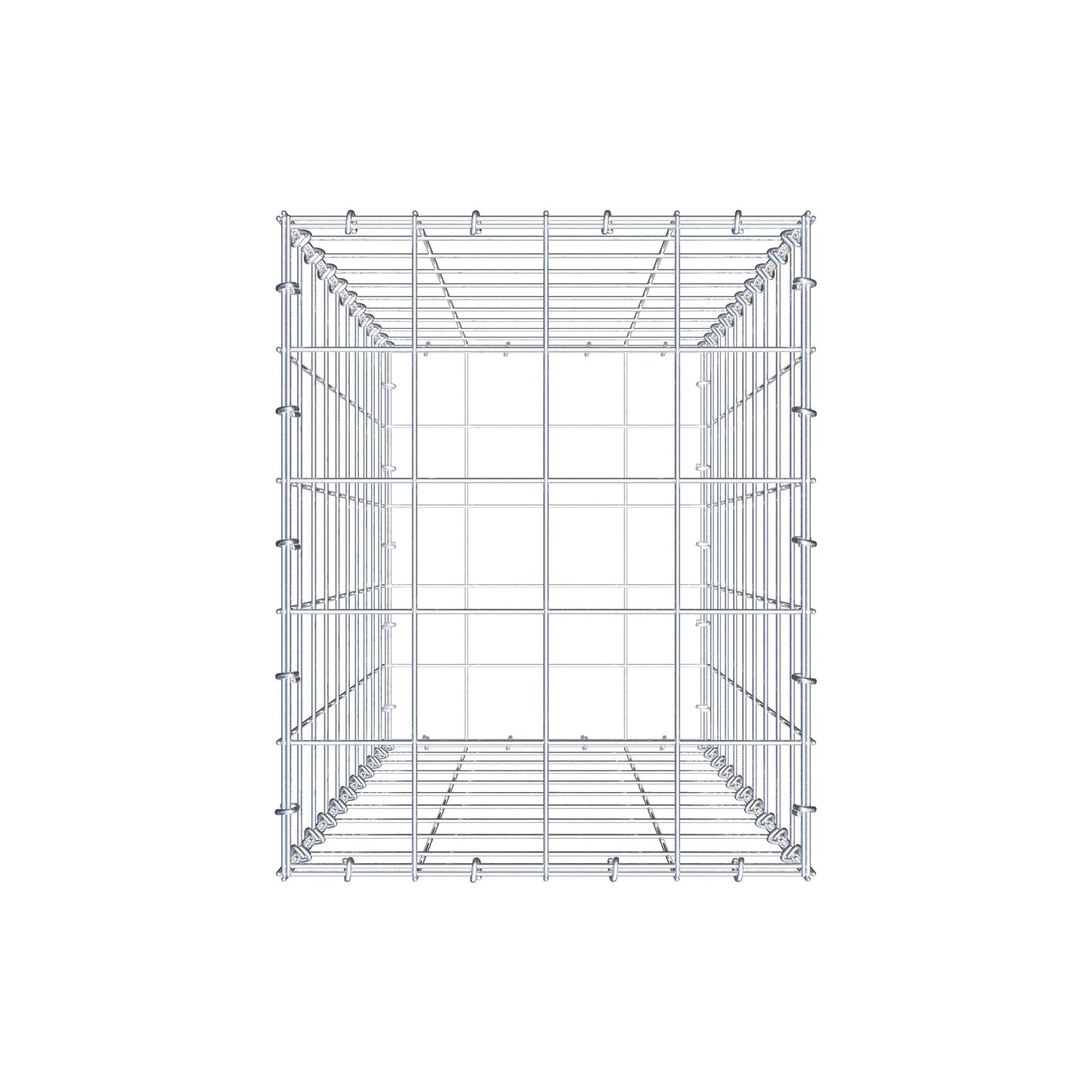 Gabion 100 cm x 40 cm x 50 cm (L x H x D), maskstorlek 10 cm x 10 cm, C-ring