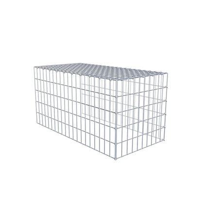 Gabbione aggiuntivo tipo 4 100 cm x 50 cm x 50 cm (L x H x P), maglia 5 cm x 10 cm, anello a C