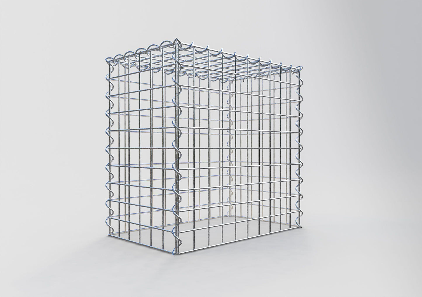 Gabião tipo 3 50 cm x 50 cm x 30 cm (C x A x P), malhagem 5 cm x 5 cm, espiral