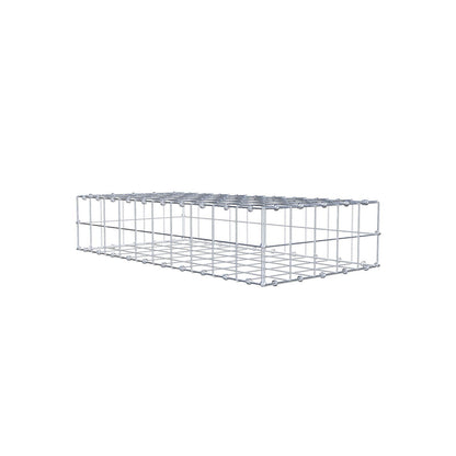 Gabion 100 cm x 20 cm x 50 cm (L x H x D), maskestørrelse 10 x 10 cm, spiralring