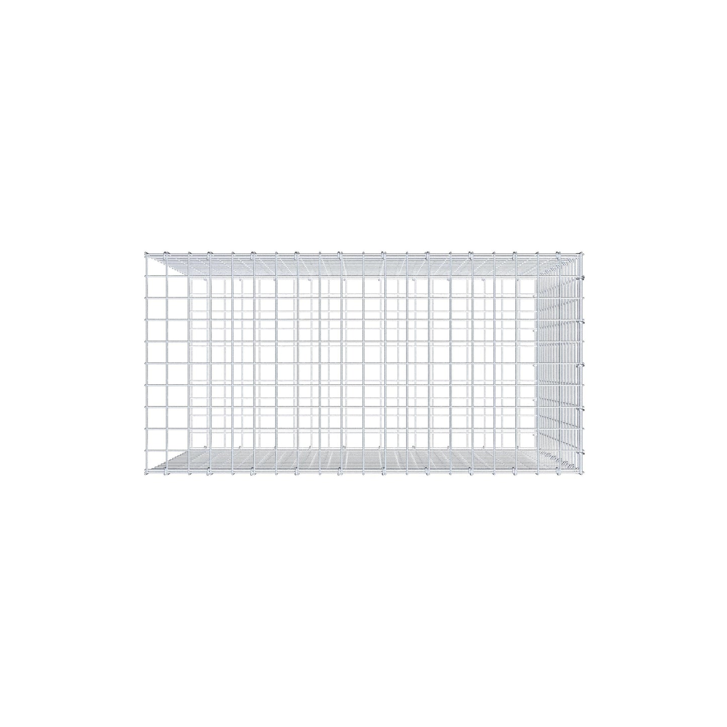 Fourche rapportée type 2 100 cm x 80 cm x 50 cm (L x H x P), mailles 5 cm x 5 cm, anneau C