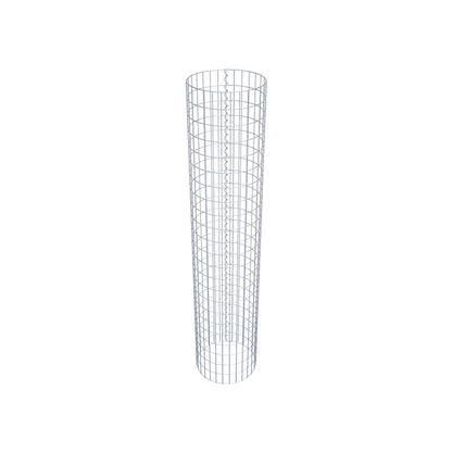 Gabion column around 47 cm diameter, 230 cm height, mesh size 5 cm x 10 cm