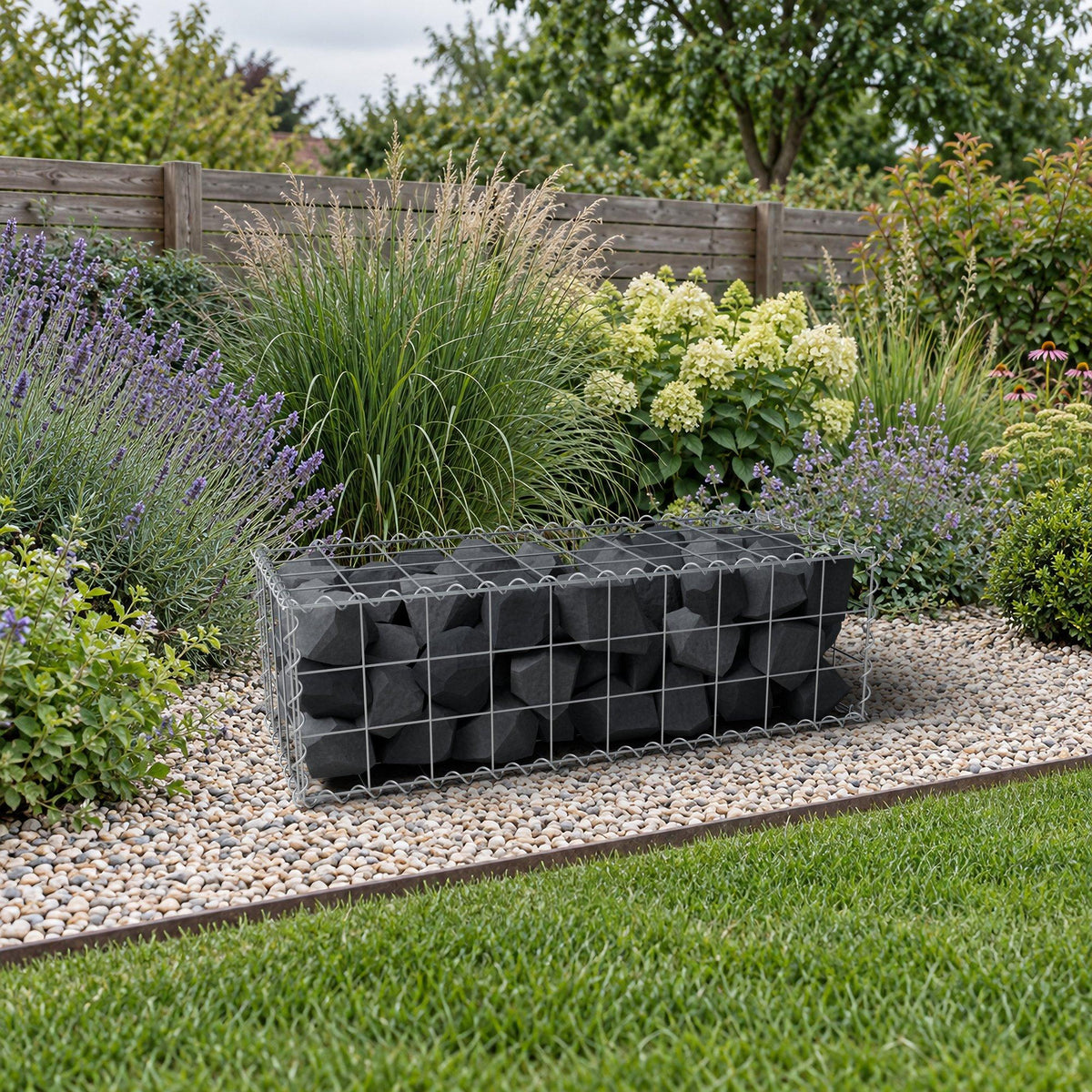 Gabion 100 cm x 30 cm x 40 cm (L x H x D), mesh size 10 cm x 10 cm, spiral