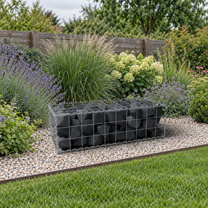 Gabion 100 cm x 30 cm x 40 cm (L x H x D), mesh size 10 cm x 10 cm, spiral