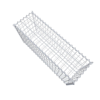 Juego económico 3x gaviones 100 cm x 50 cm x 30 cm (L x A x P), malla 5 cm x 10 cm, espiral