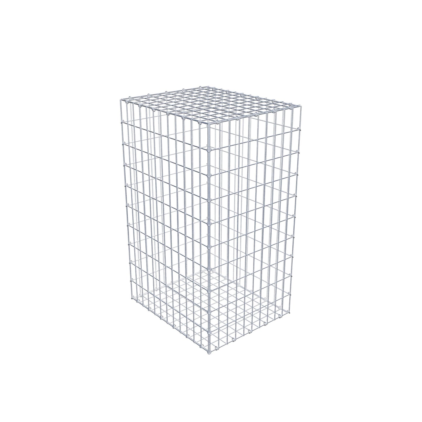 Gabião 100 cm x 60 cm x 50 cm (C x A x P), malhagem 5 cm x 10 cm, anel C