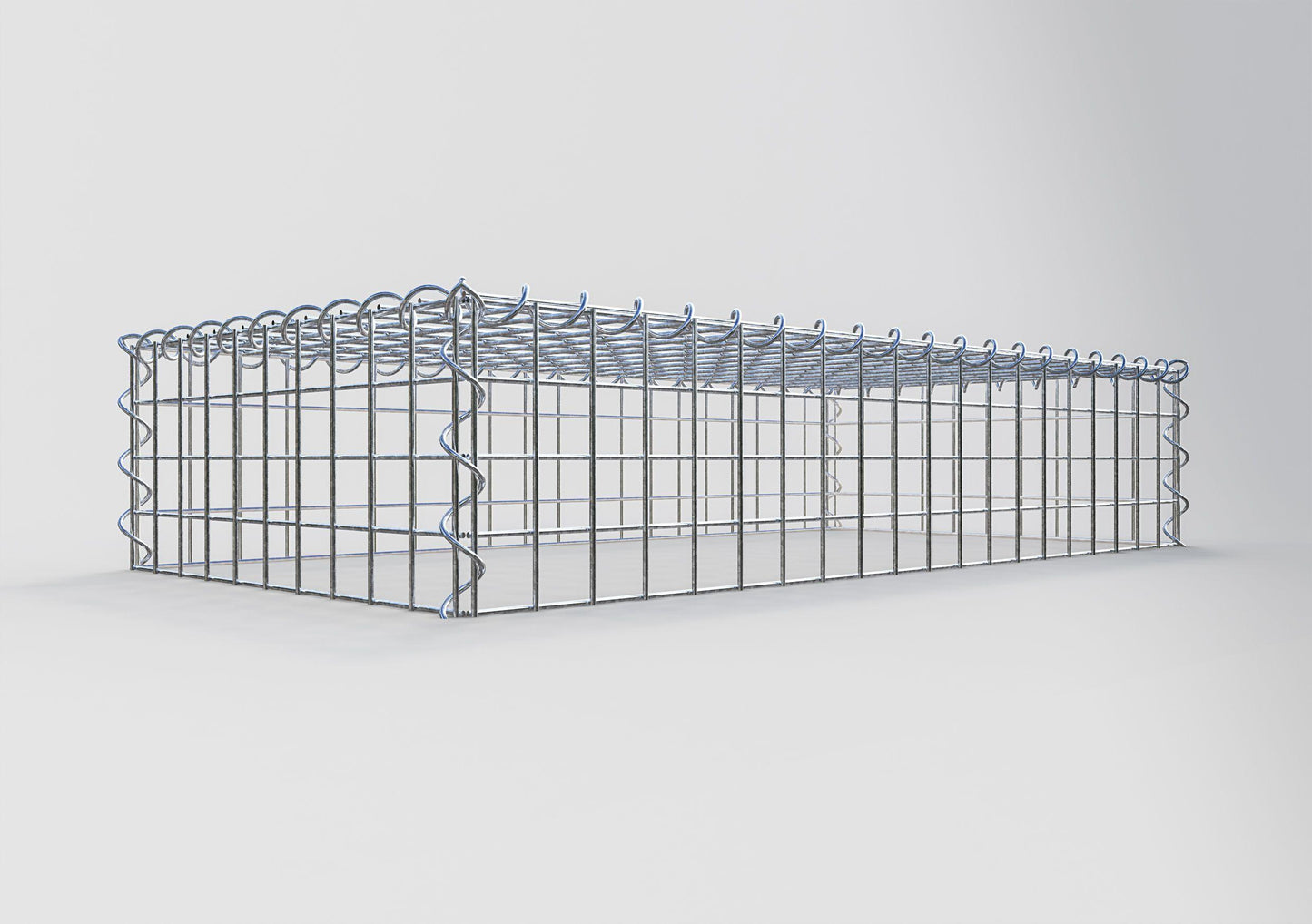Extra gabion typ 3 100 cm x 20 cm x 50 cm (L x H x D), maskstorlek 5 cm x 5 cm, spiral
