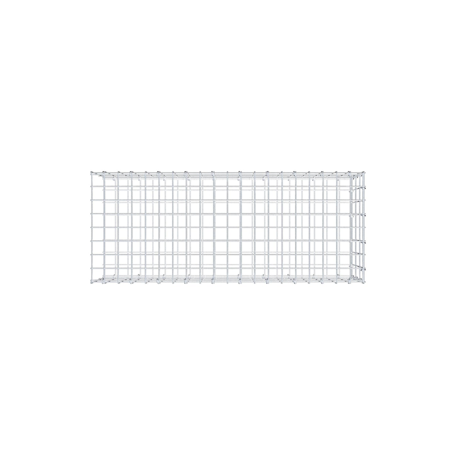 Fourche rapportée type 2 100 cm x 30 cm x 40 cm, mailles 5 cm x 10 cm, anneau en C