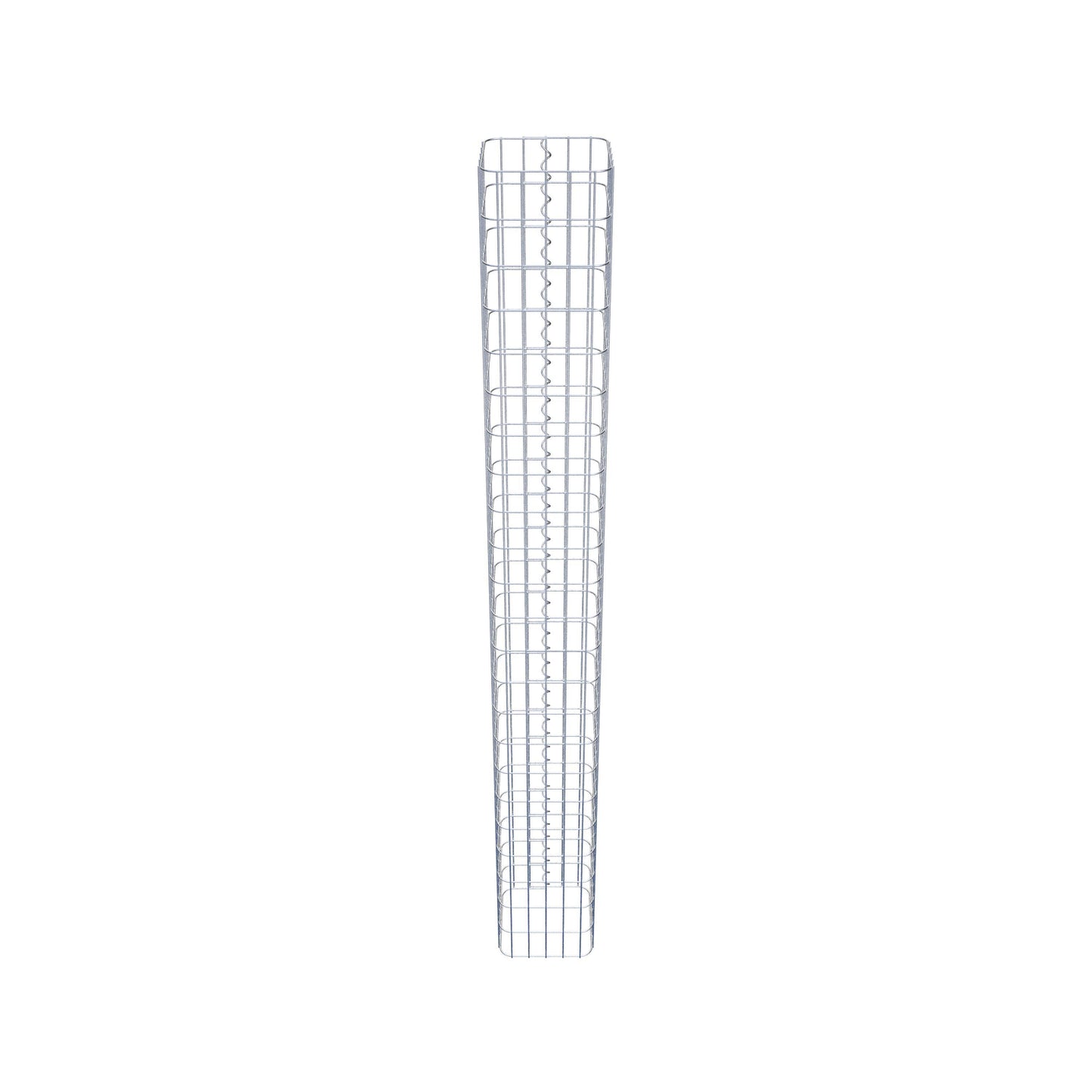 Colonna di gabbioni angolare 27 cm x 27 cm, 230 cm di altezza, MW 5 cm x 10 cm