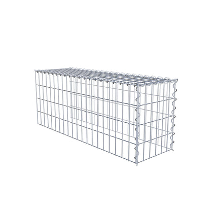 Gabião Tipo 4 100 cm x 40 cm x 30 cm (C x A x P), malhagem 5 cm x 10 cm, espiral