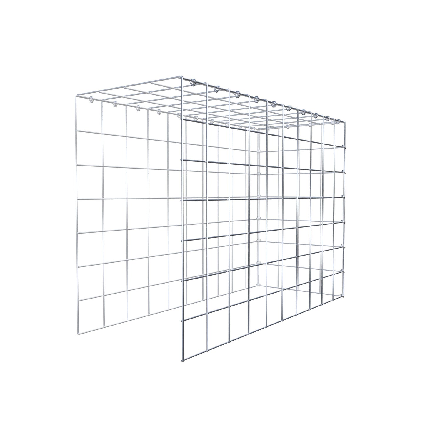 Fourche rapportée type 4 100 cm x 70 cm x 40 cm (L x H x P), mailles 10 cm x 10 cm, anneau C