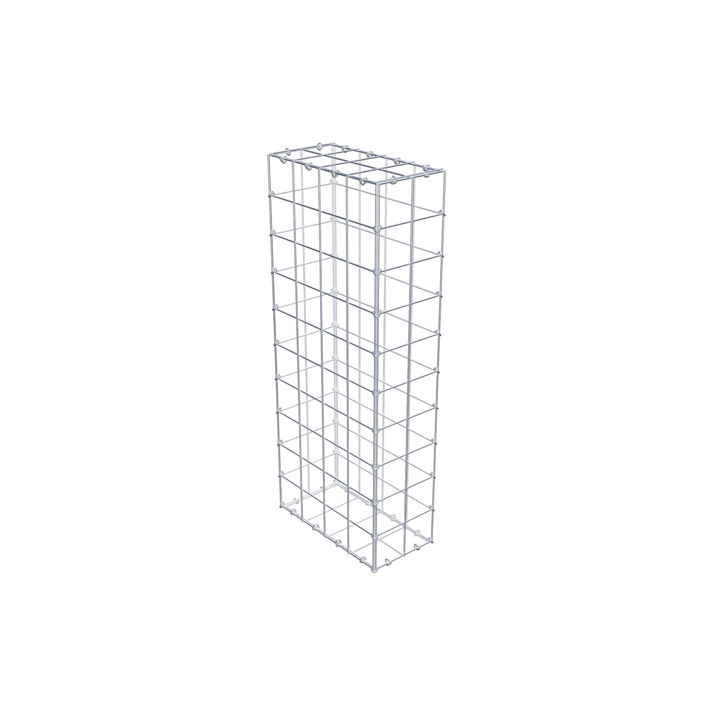 Gabião 100 cm x 40 cm x 20 cm (C x A x P), malhagem 10 cm x 10 cm, anel C