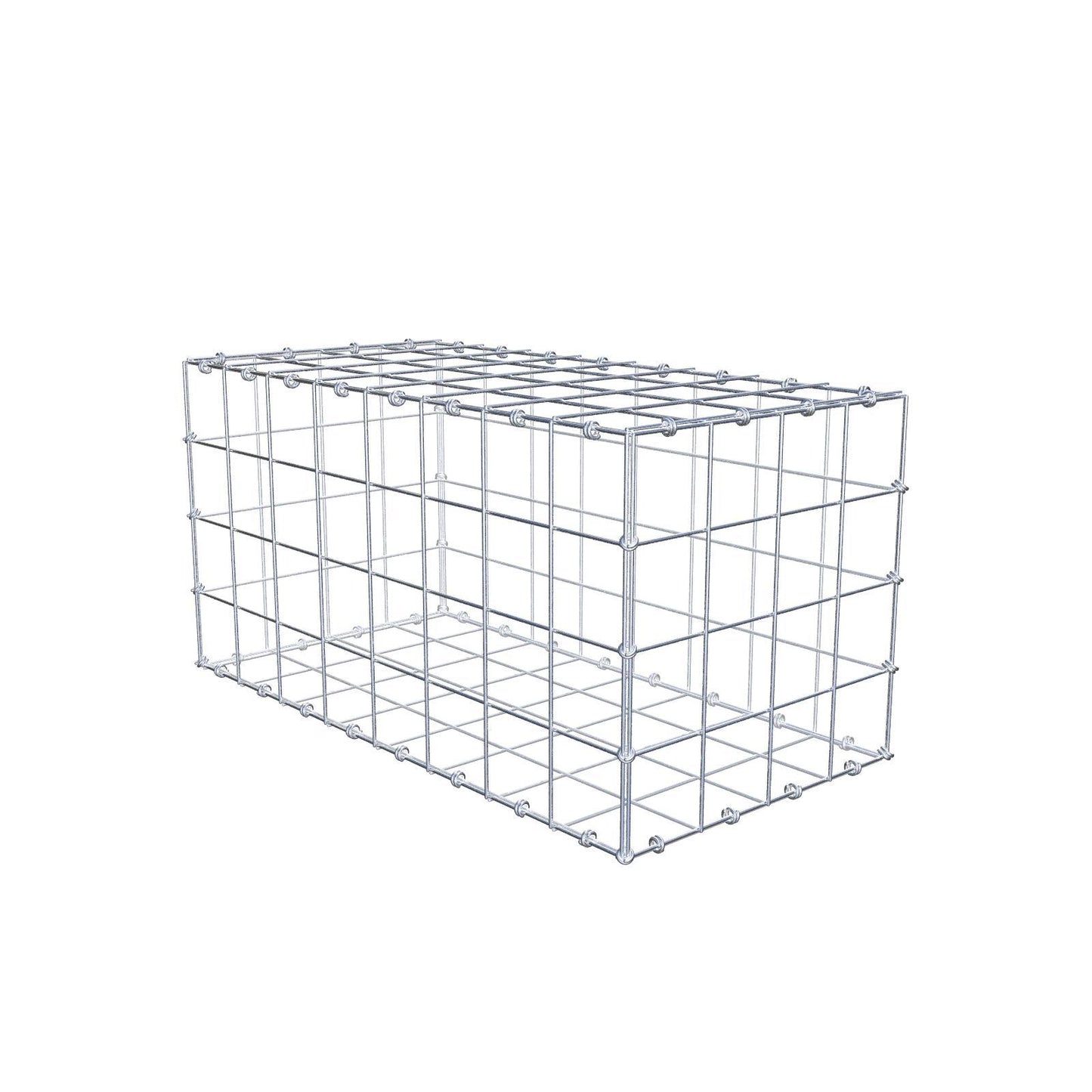 Gabion 80 cm x 40 cm x 40 cm (L x H x D), mesh size 10 x 10 cm, spiral ring