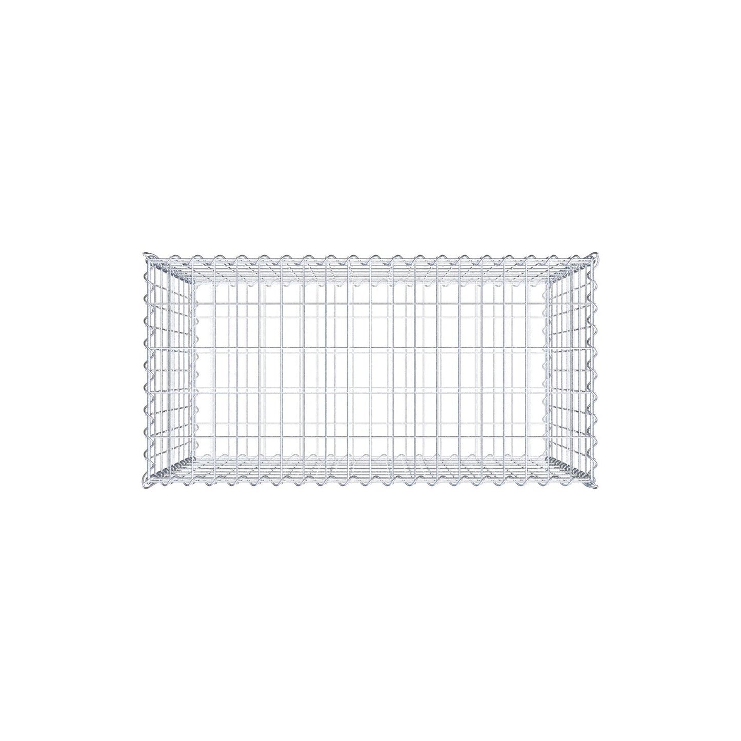 Gabion 100 cm x 80 cm x 50 cm (L x H x D), mesh size 5 cm x 10 cm, spiral