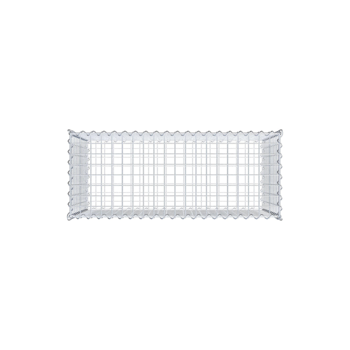 Gabion 100 cm x 60 cm x 40 cm (L x H x D), maskstorlek 5 cm x 5 cm, spiral