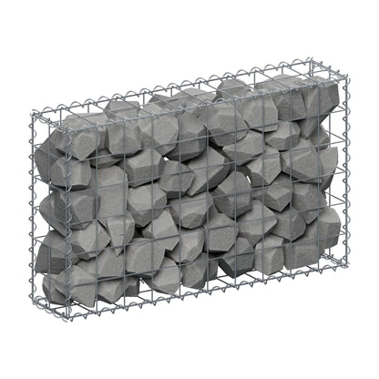 Gabion 100 cm x 60 cm x 20 cm (L x H x D), mesh size 10 cm x 10 cm, spiral