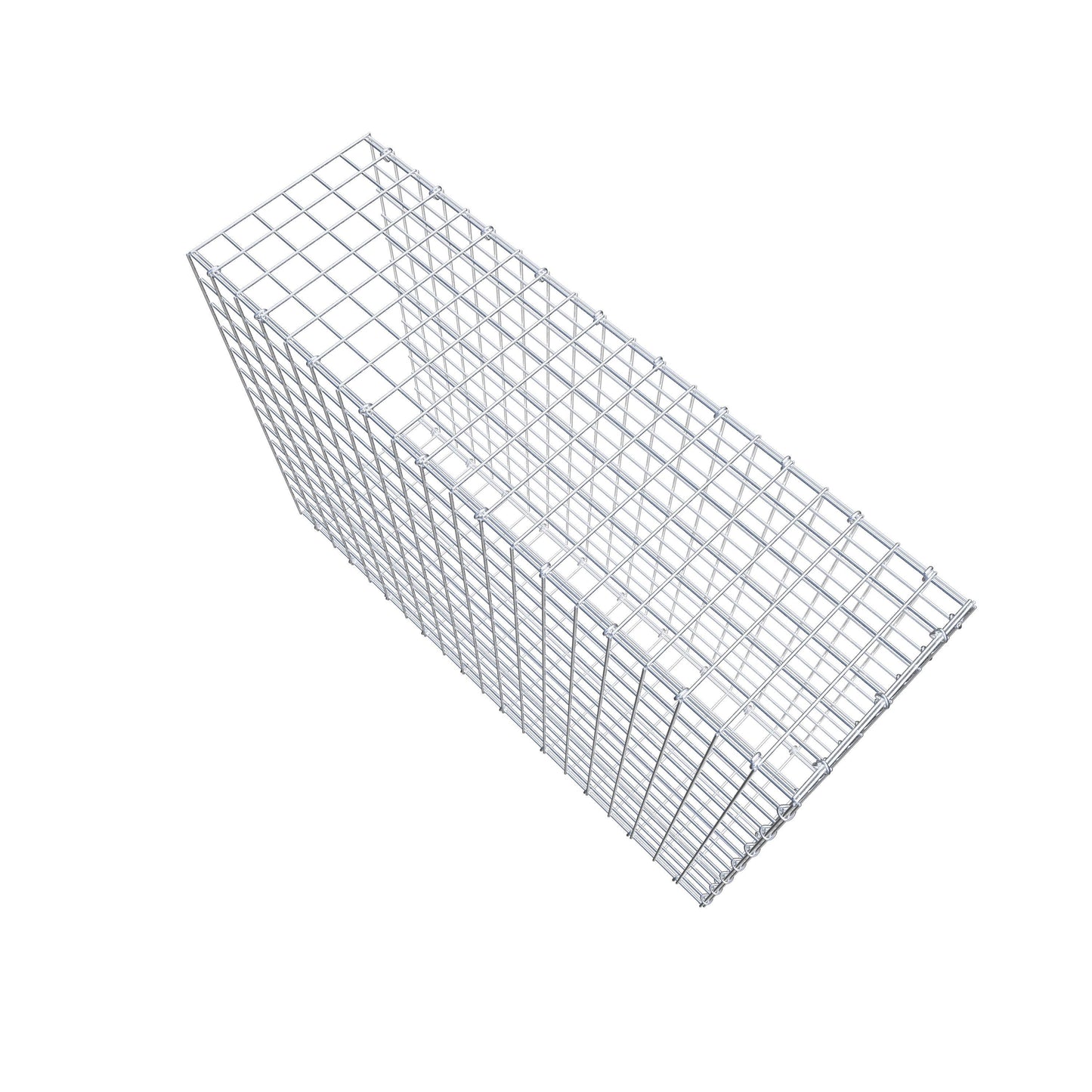 Monteret gabion type 2 100 cm x 70 cm x 30 cm (L x H x D), maskestørrelse 5 cm x 5 cm, C-ring