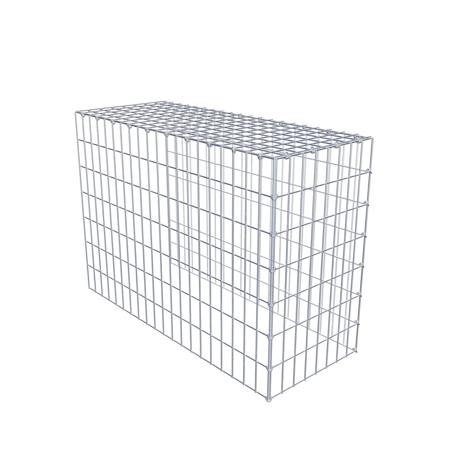 Monteret gabion type 4 100 cm x 70 cm x 40 cm (L x H x D), maskestørrelse 5 cm x 10 cm, C-ring