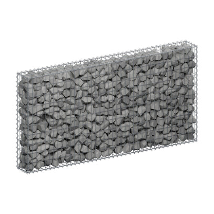 Gabião 200 cm x 100 cm x 20 cm (C x A x P), malhagem 5 cm x 10 cm, espiral