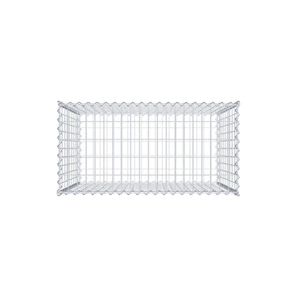 Gabion 100 cm x 90 cm x 50 cm (L x H x D), mesh size 5 cm x 10 cm, spiral