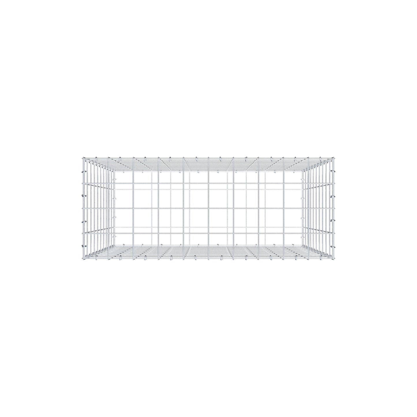 Gabione 100 cm x 100 cm x 40 cm (L x H x T), Maschenweite 10 cm x 10 cm, C-Ring