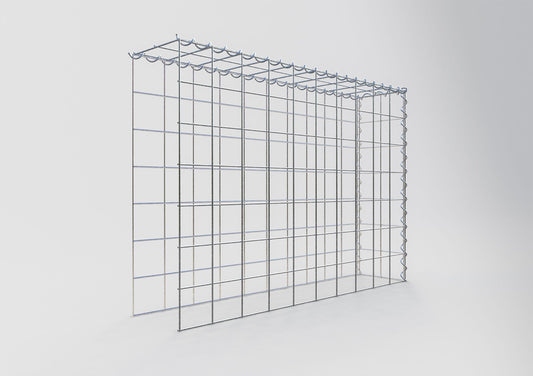 Gabion rapporté type 4 100 cm x 70 cm x 20 cm (L x H x P), mailles 10 cm x 10 cm, spirale