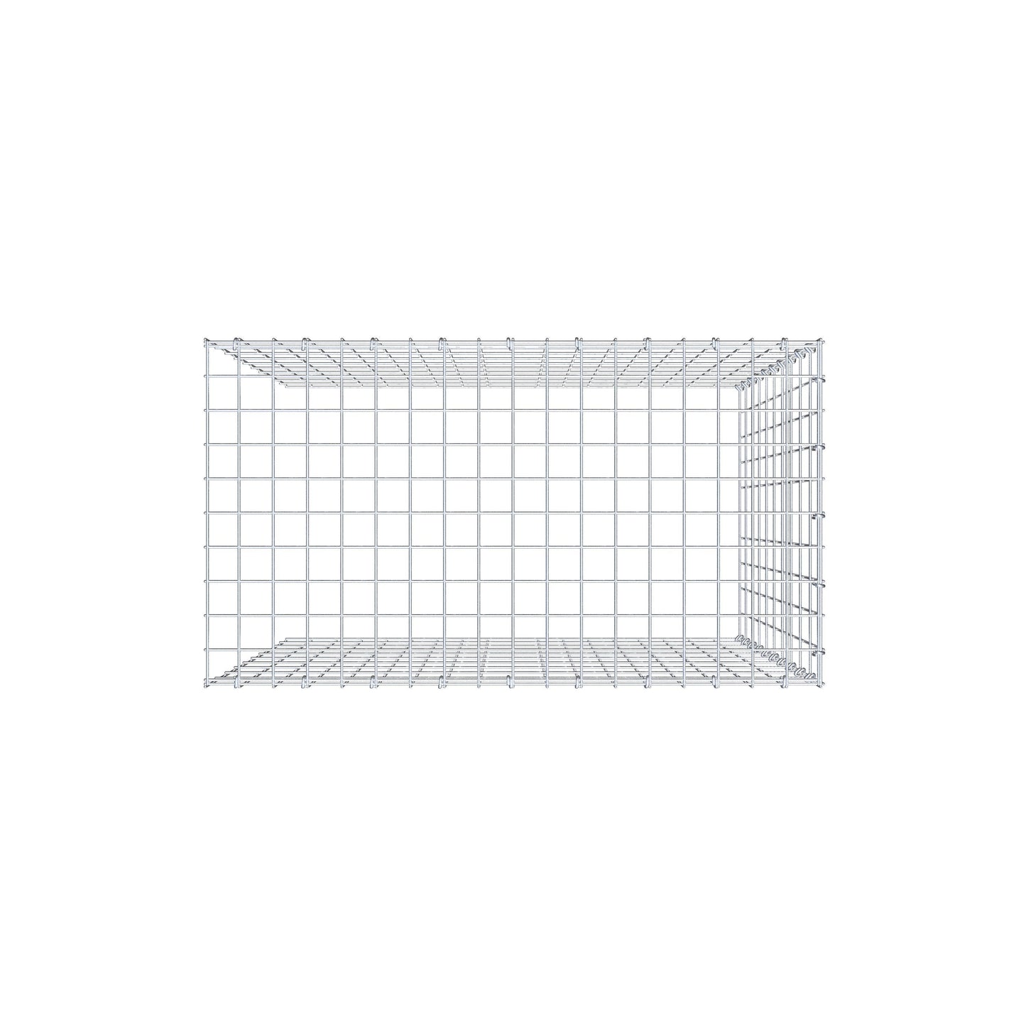 Fourche rapportée type 4 100 cm x 90 cm x 50 cm (L x H x P), mailles 5 cm x 10 cm, anneau en C