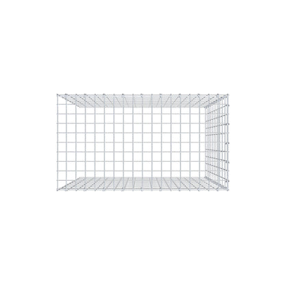 Fourche rapportée type 4 100 cm x 90 cm x 50 cm (L x H x P), mailles 5 cm x 10 cm, anneau en C