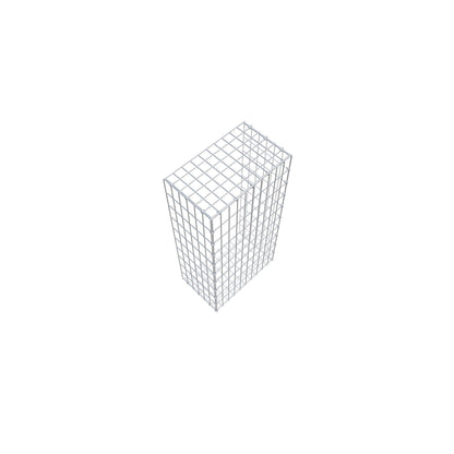 Fourche rapportée type 2 100 cm x 30 cm x 50 cm, mailles 5 cm x 10 cm, anneau en C
