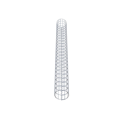 Gabionpelare rund 22 cm diameter, 230 cm höjd, maskstorlek 5 cm x 10 cm