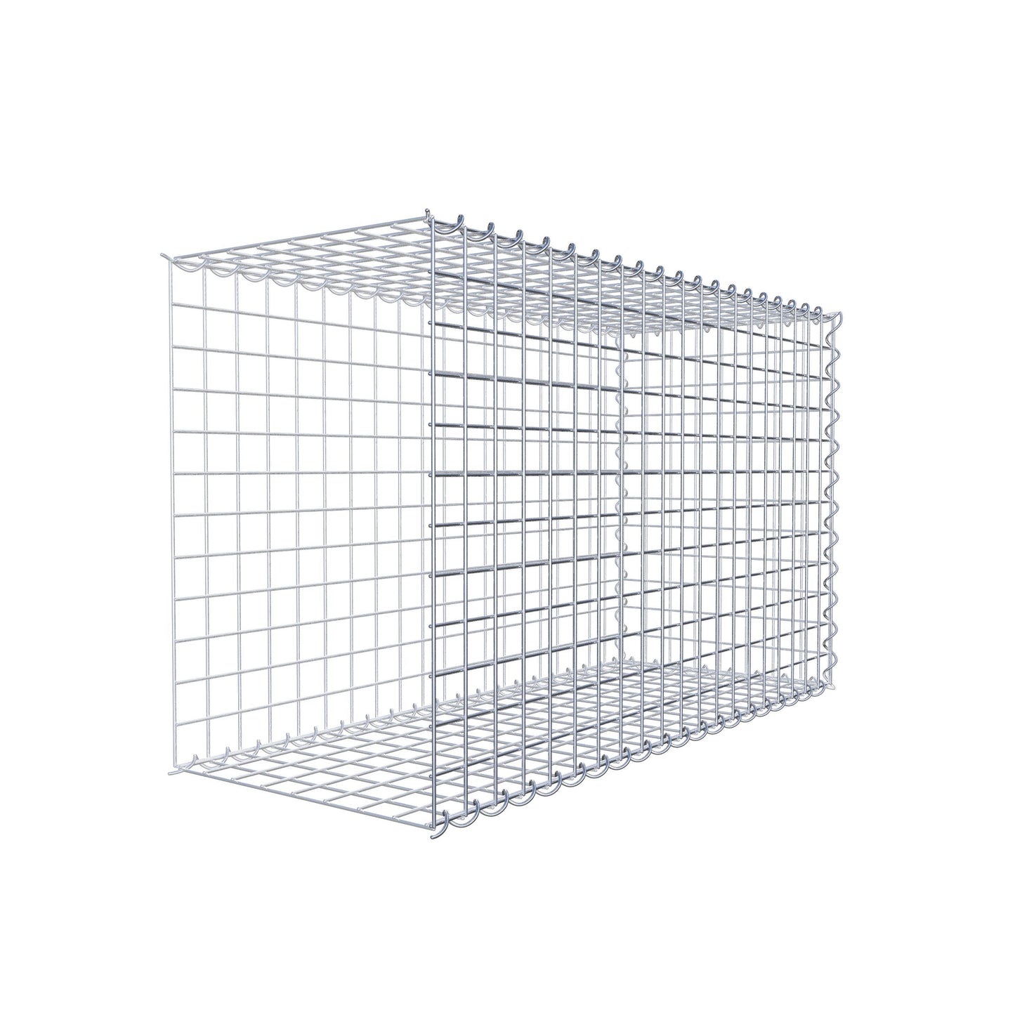 Opvokset gabion type 2 100 cm x 60 cm x 40 cm (L x H x D), maskestørrelse 5 cm x 5 cm, spiral