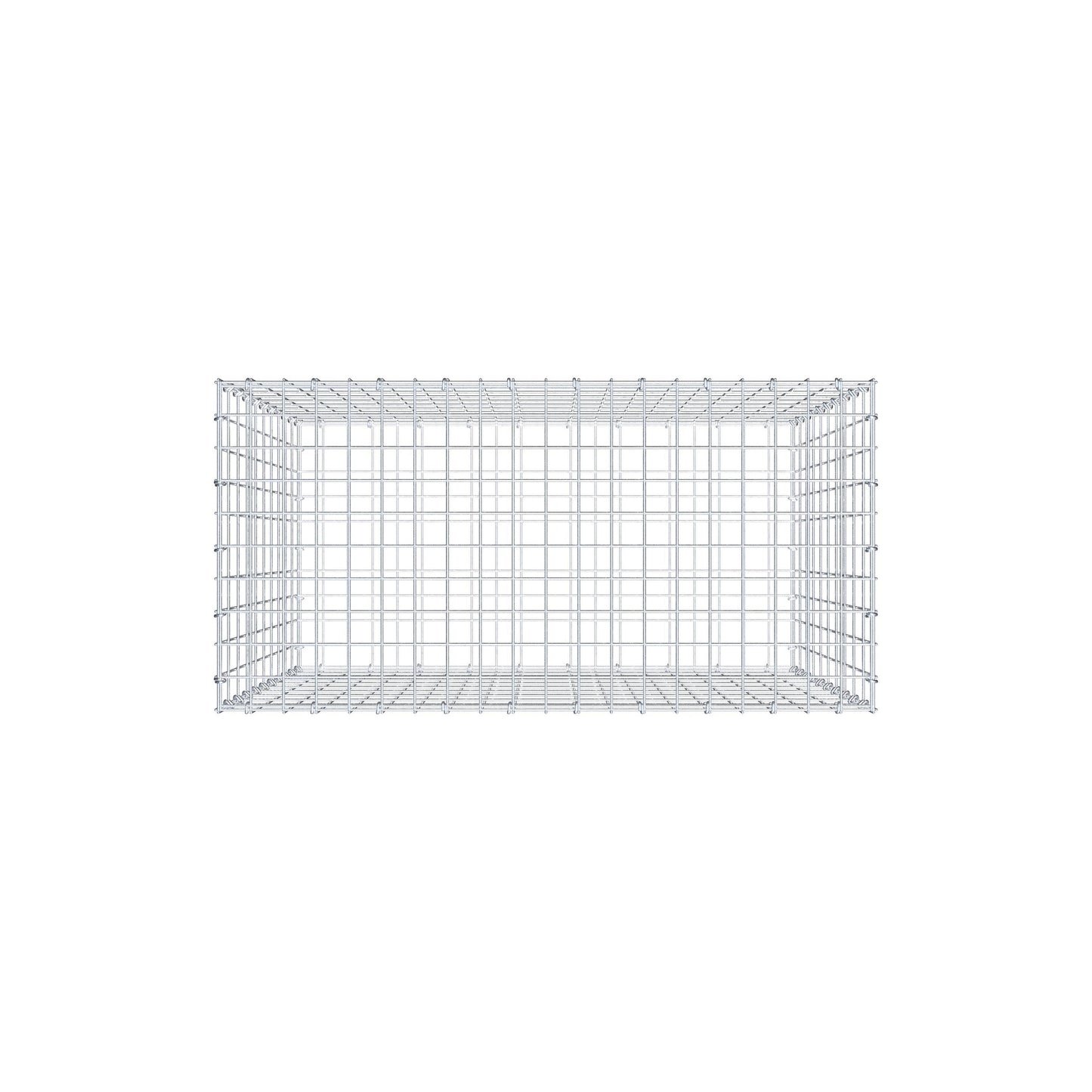 Gabion 100 cm x 100 cm x 50 cm (L x H x D), maskstorlek 5 cm x 10 cm, C-ring