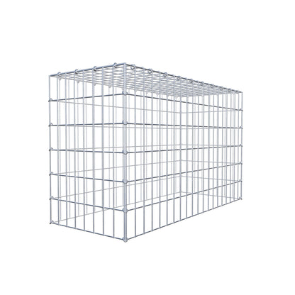 Typ 3 påbyggnadsgabion 100 cm x 60 cm x 40 cm (L x H x D), maskstorlek 5 cm x 10 cm, C-ring