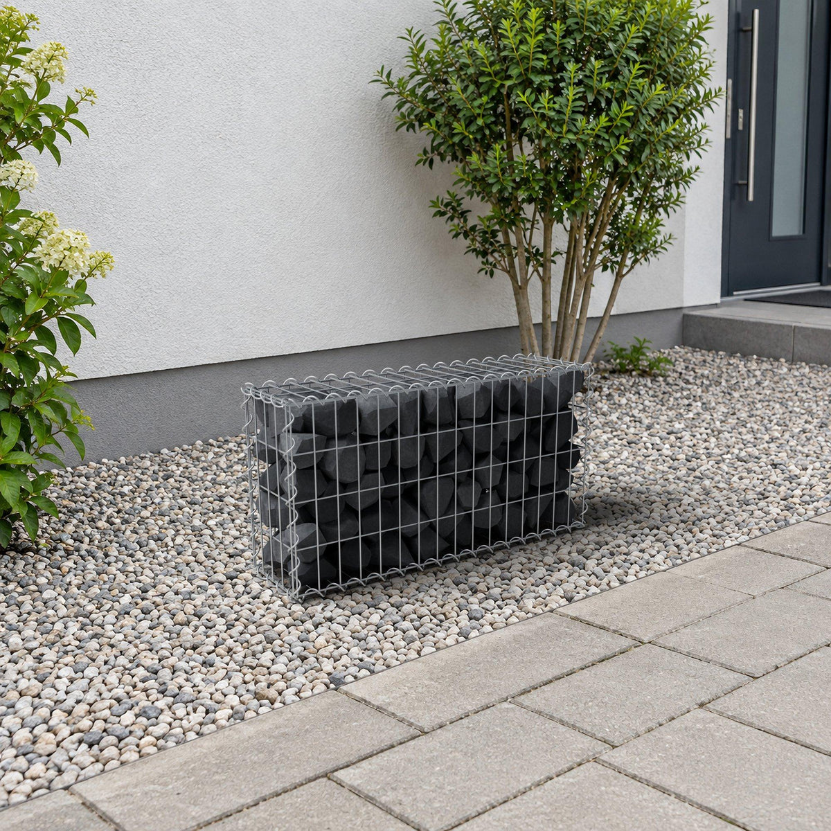 Gabion 80 cm x 40 cm x 20 cm (L x H x D), mesh size 5 cm x 10 cm, spiral