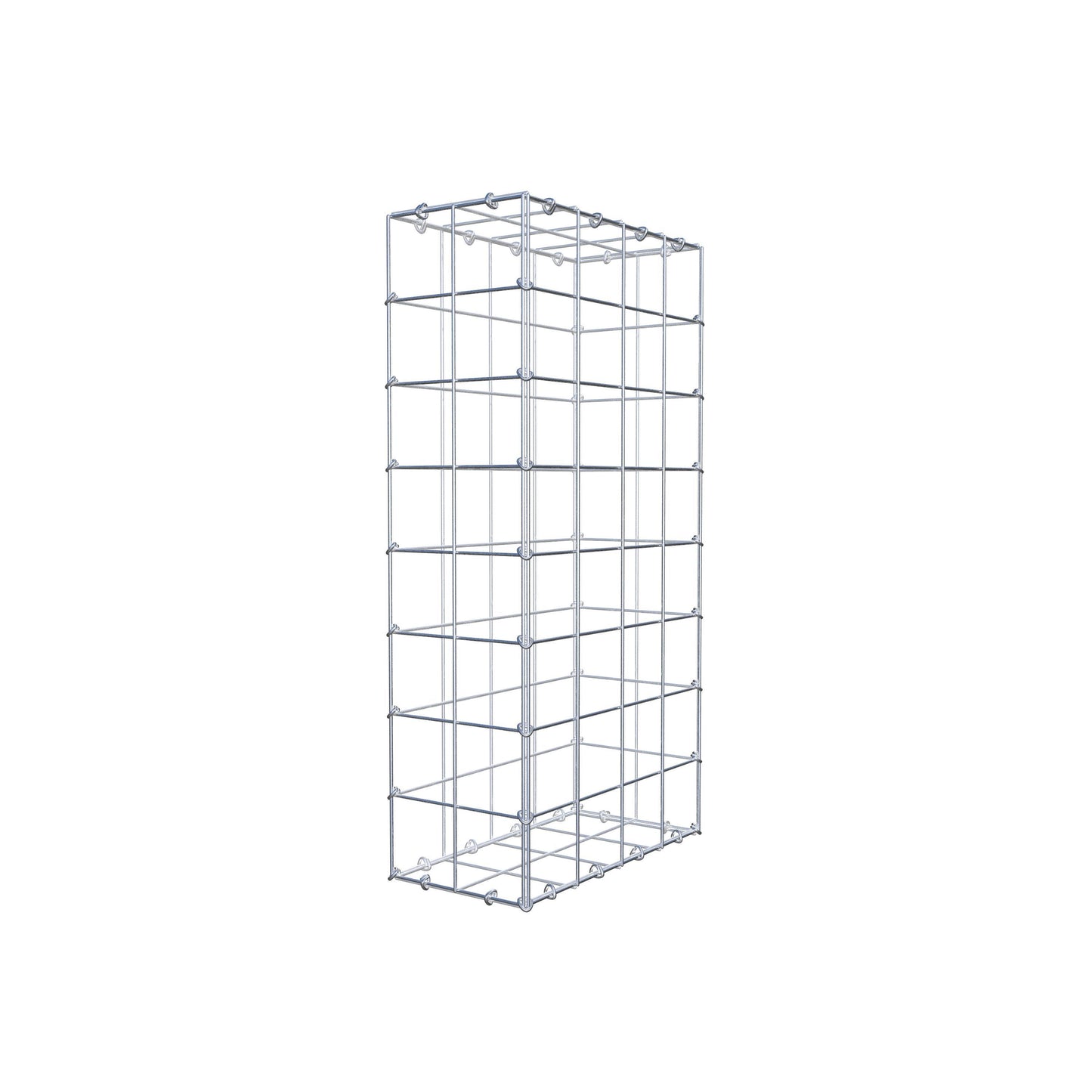 Gabião 80 cm x 40 cm x 20 cm (C x A x P), malhagem 10 cm x 10 cm, anel C