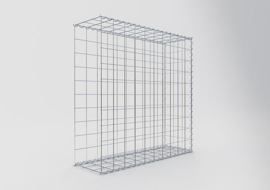 Grown-on gabion type 2 100 cm x 100 cm x 30 cm (L x H x D), mesh size 10 cm x 10 cm, spiral
