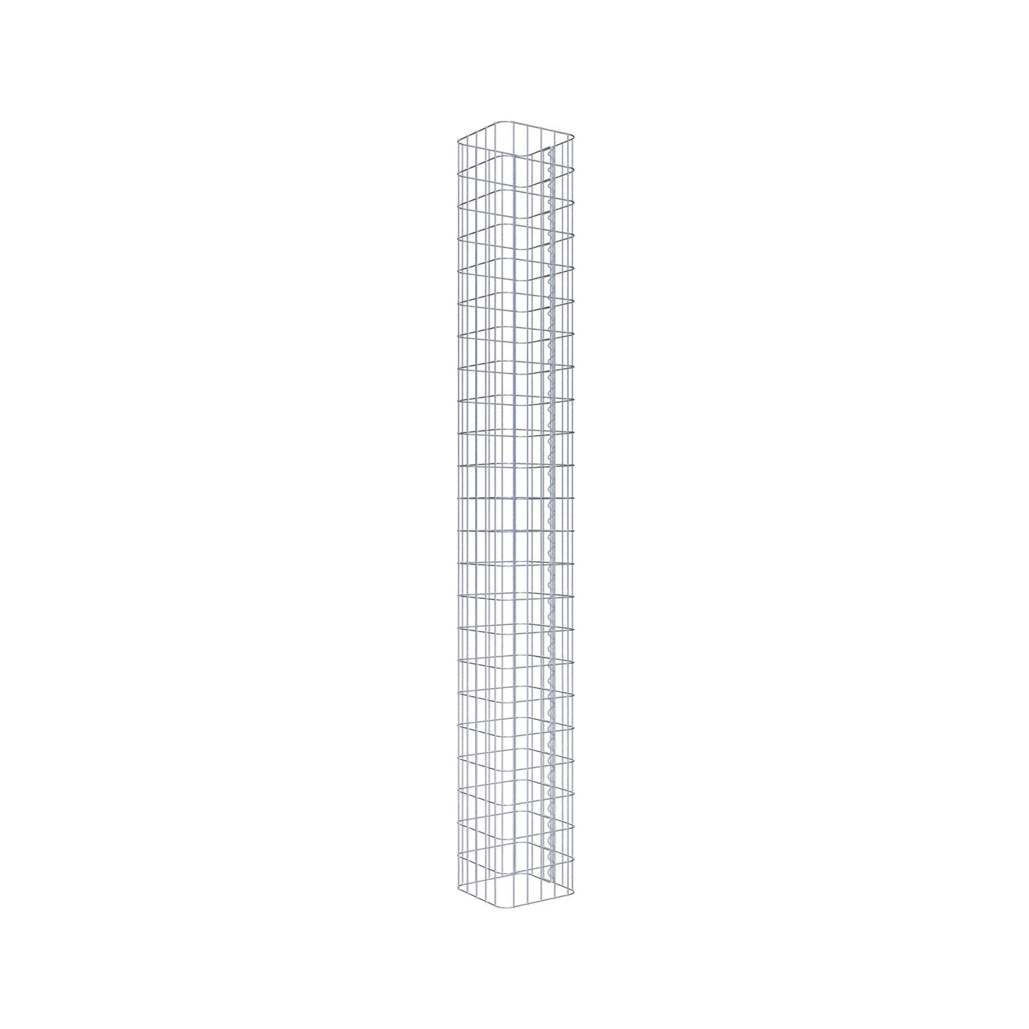Colonna di gabbioni angolare 27 cm x 27 cm, 230 cm di altezza, MW 5 cm x 10 cm