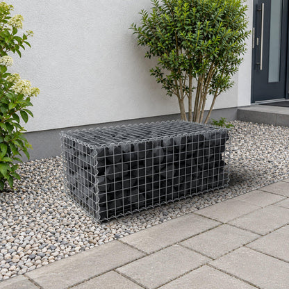 Gabion 100 cm x 40 cm x 50 cm (L x H x D), maskstorlek 5 cm x 5 cm, spiral