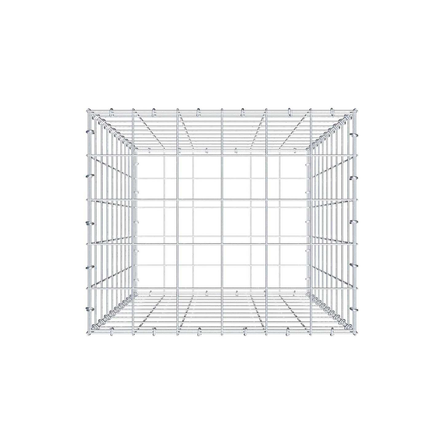 Gabion 100 cm x 60 cm x 50 cm (L x H x D), mesh size 10 cm x 10 cm, C-ring