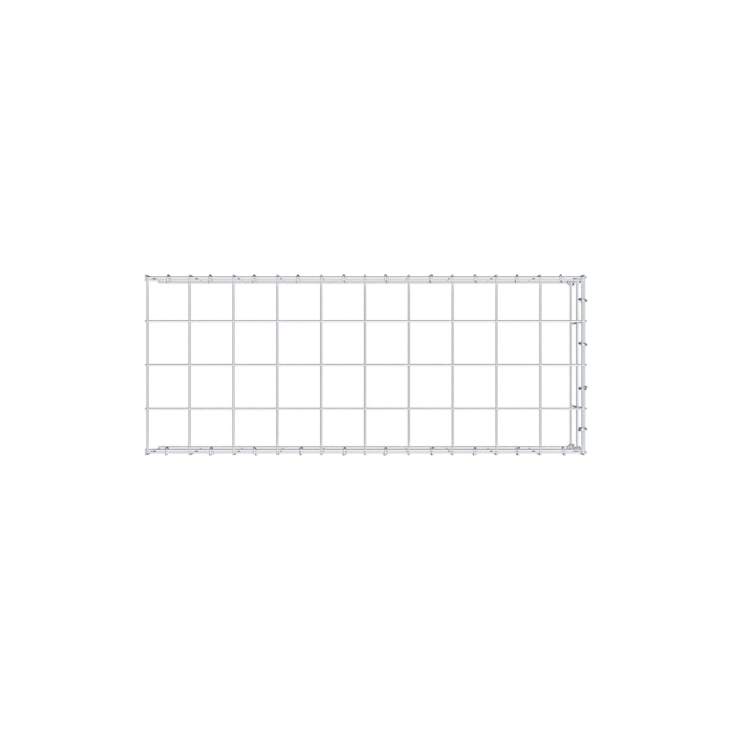 Mounted gabion type 4 100 cm x 20 cm x 40 cm (L x H x D), mesh size 10 cm x 10 cm, C-ring