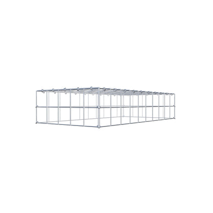 Mounted gabion type 3 100 cm x 20 cm x 50 cm (L x H x D), mesh size 10 cm x 10 cm, C-ring