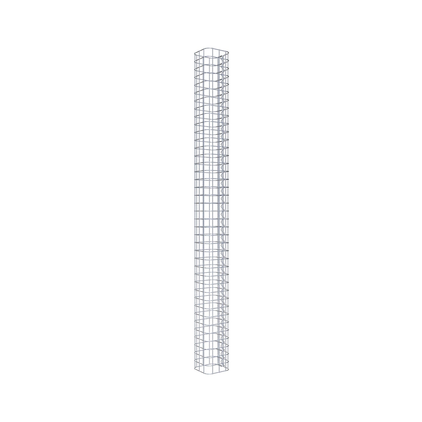 Gabionsøjle firkantet 17 cm x 17 cm, 200 cm højde, MW 5 cm x 5 cm