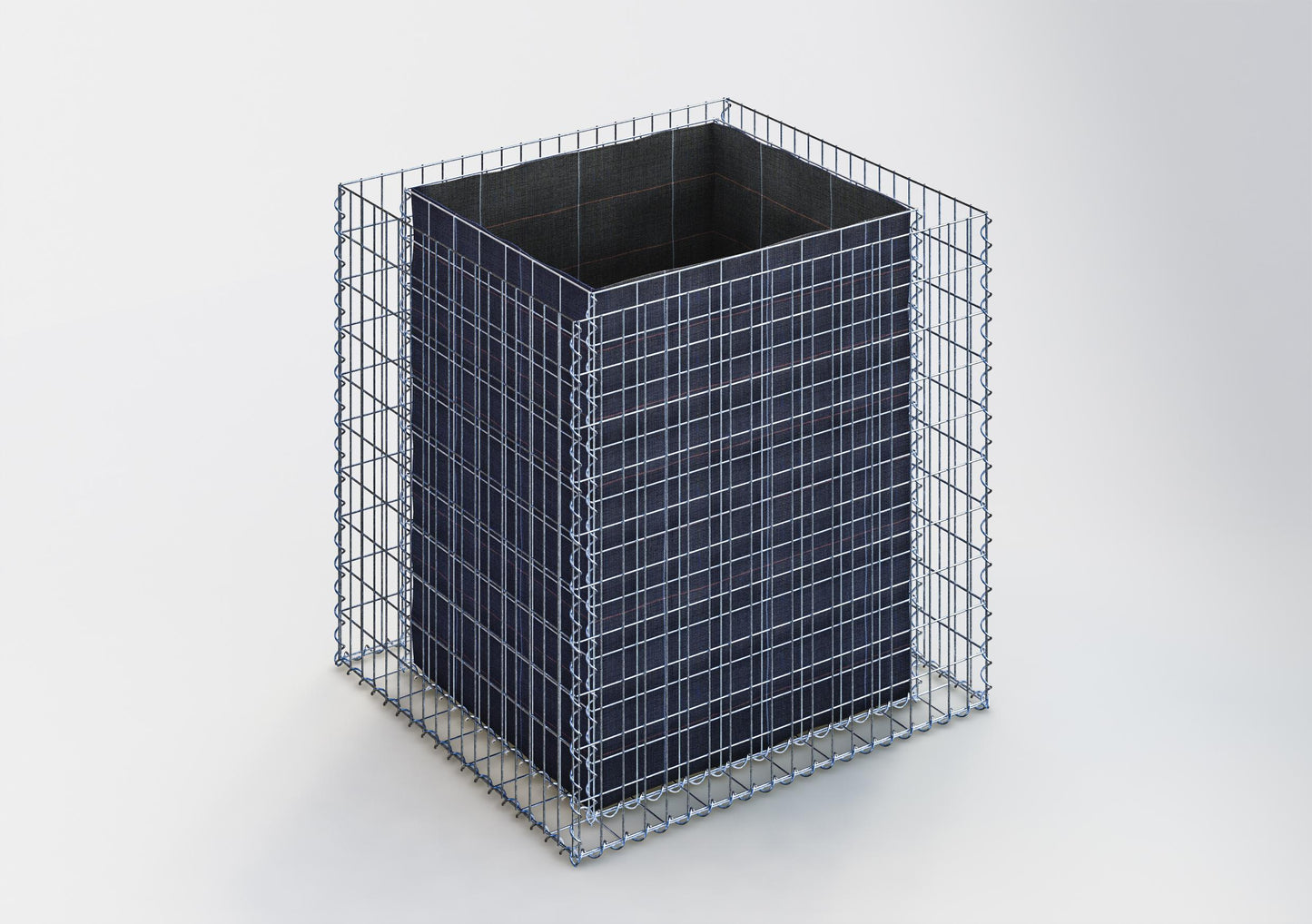 Raised bed square 100 cm x 100 cm x 90 cm (L x H x D), mesh size 5 x 10 cm, wall thickness 10 cm