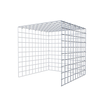 Mounted gabion type 4 50 cm x 50 cm x 50 cm (L x H x D), mesh size 5 cm x 5 cm, C-ring
